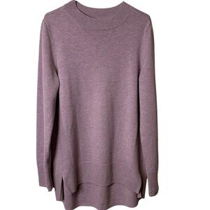 Duluth Trading Co 100% Merino Wash-a-Wool Tunic Sweater Hugh Low Hem Large 22801